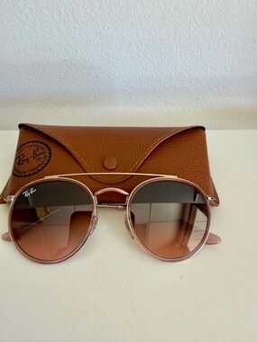 Ray-Ban Women’s model RB3647N Round Metal Sunglasses